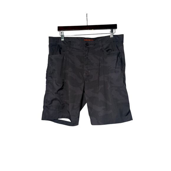 Hawke & Co Pro Series Rugger Shorts Men 36W Blk Camo Stretch Swim Casual Summer - Picture 4 of 7